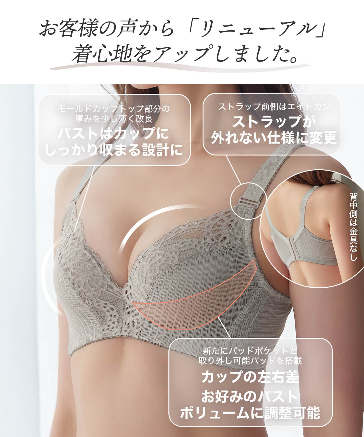 脇肉カップインブラ