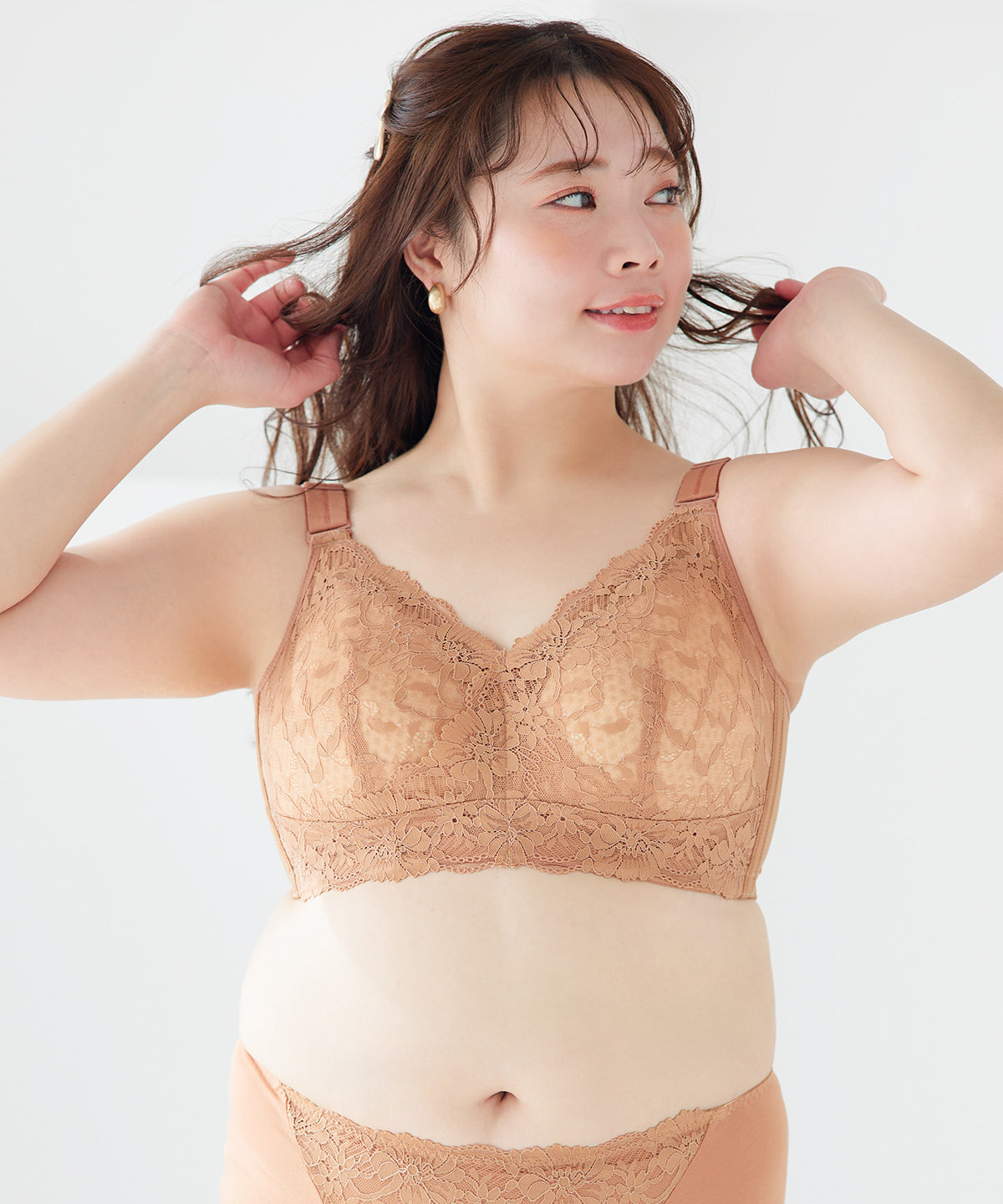 クラッシィワイヤレスブラ ボタニカルレース