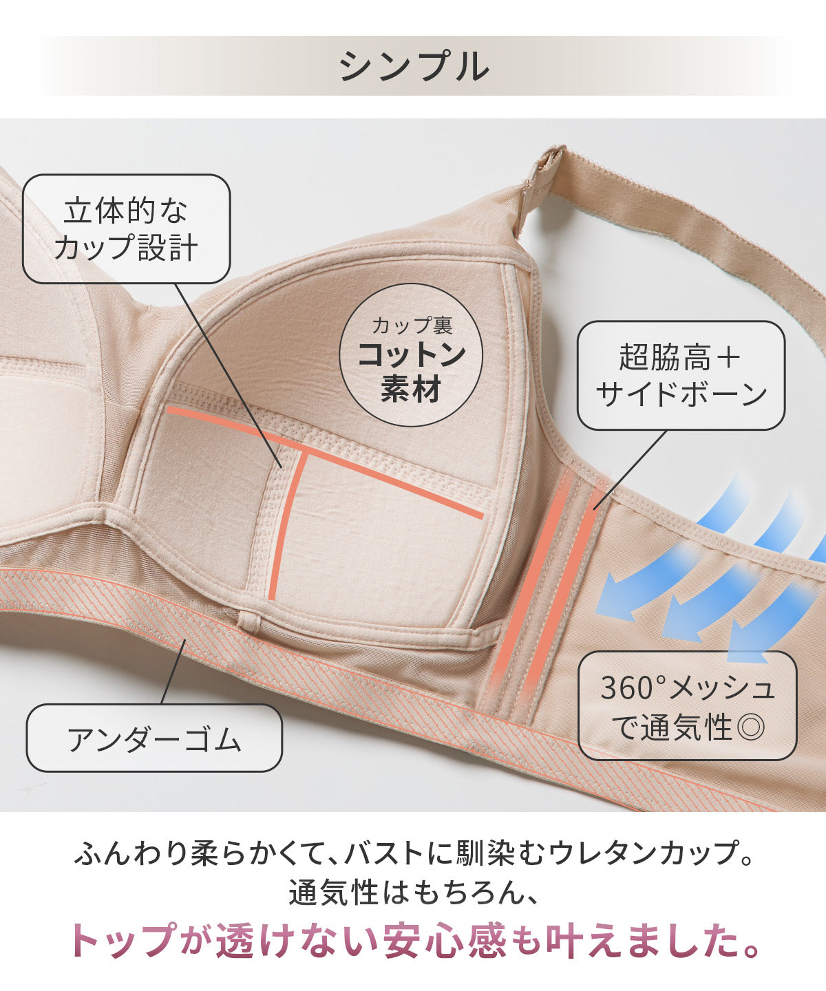 クラッシィワイヤレスブラ ボタニカルレース