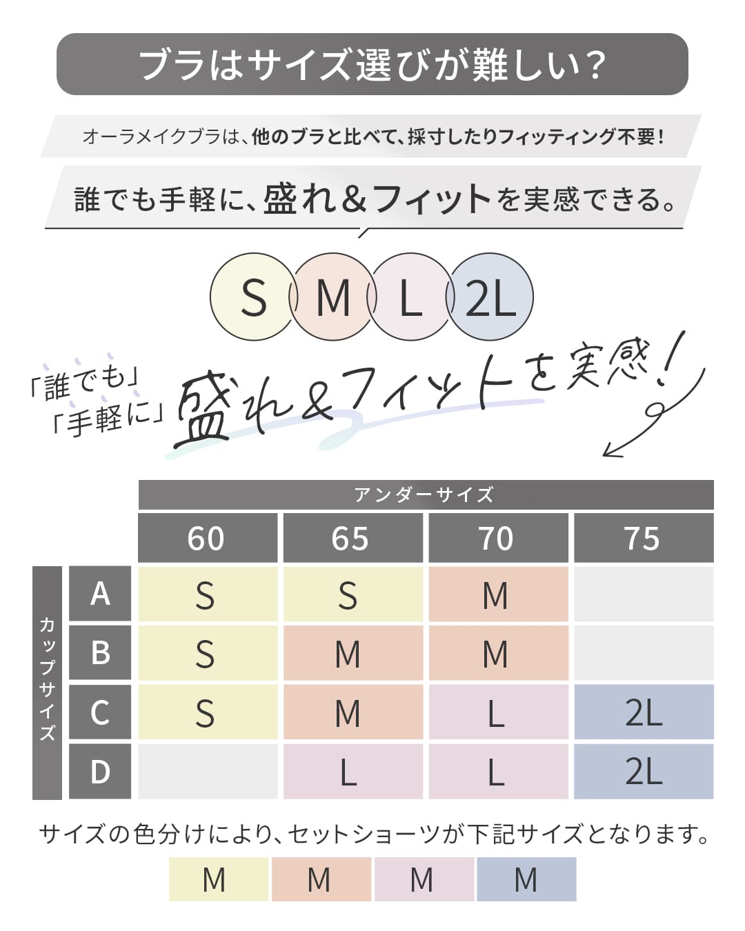 オーラメイクブラ エアリーフィット ブラショーツセット