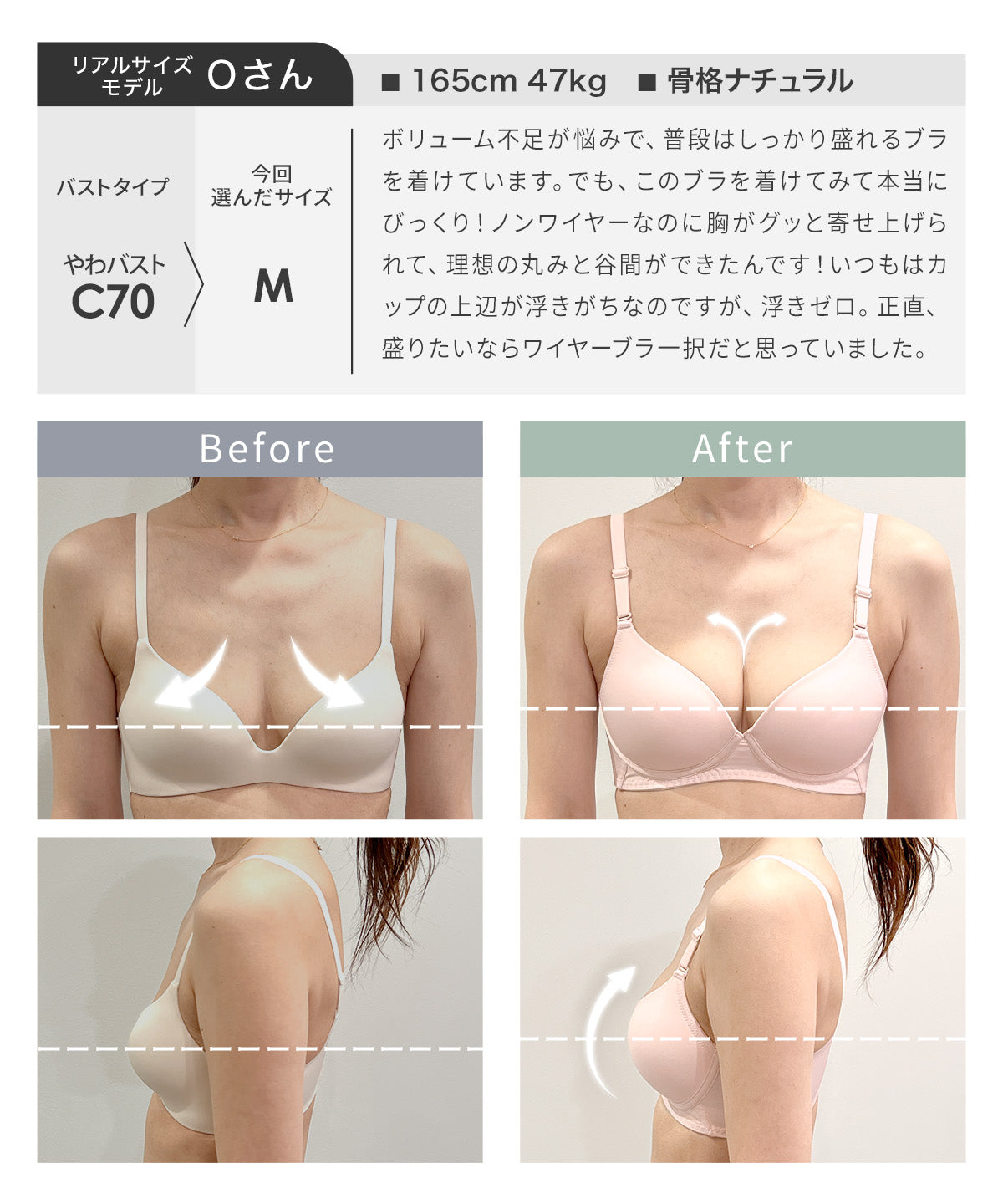 3/4カップブラ tsurun