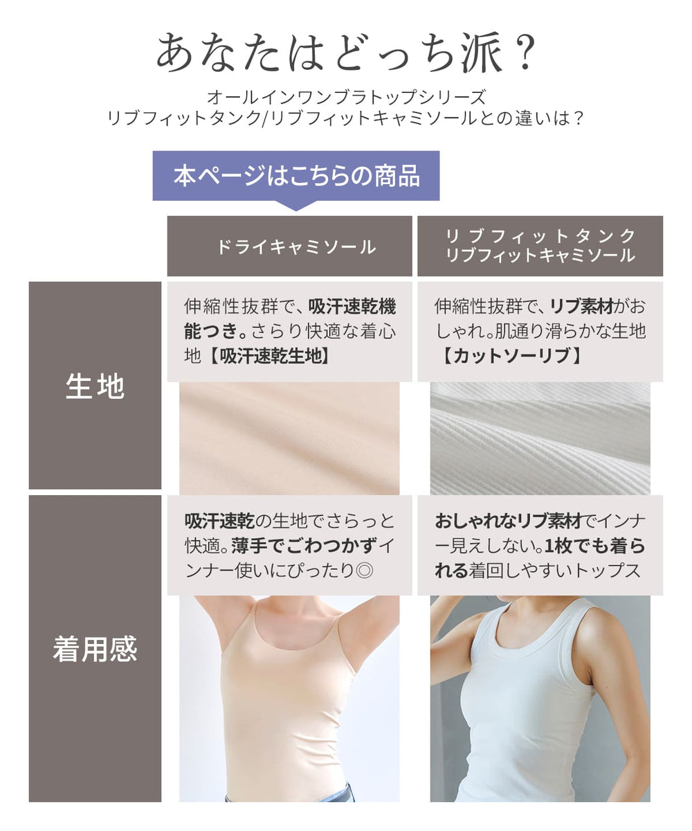 オールインワンブラトップ ドライキャミソール | ラディアンヌ 公式