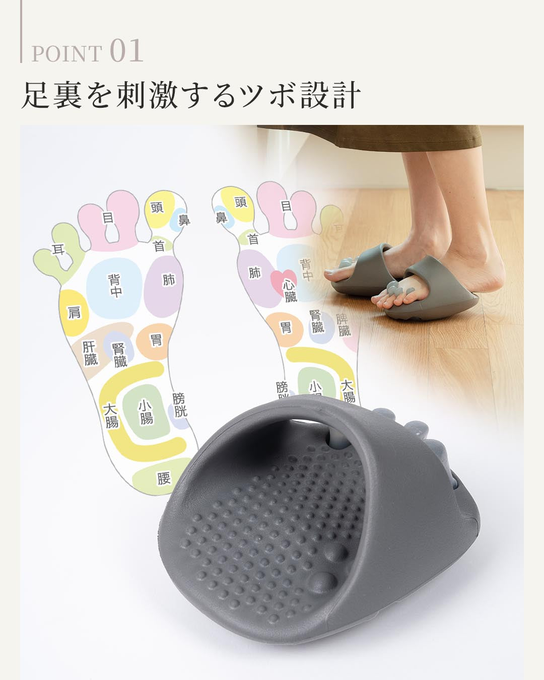 LumiStep 履くだけ 美と健康 ルームシューズ 美脚 むくみ 体幹 足裏