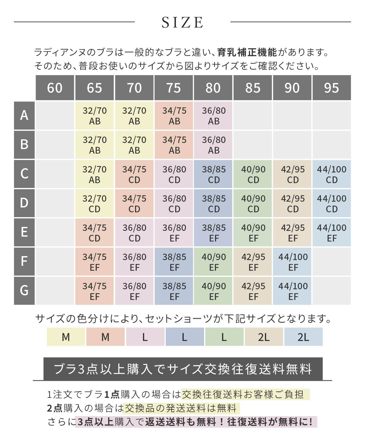 
                  
                    脇肉カップインブラ ブラ&ショーツセット'
                  
                