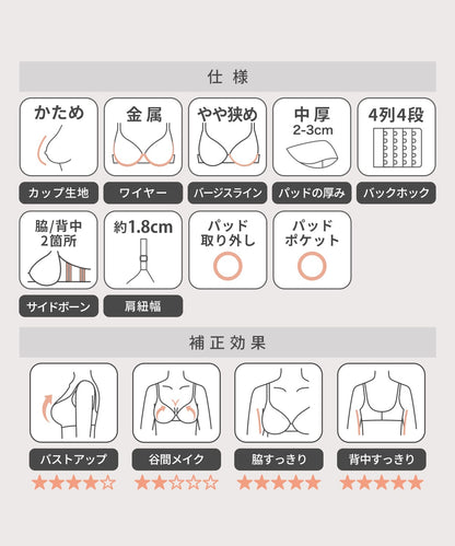 リフトアップロータスフラワー ブラ&ショーツセット'