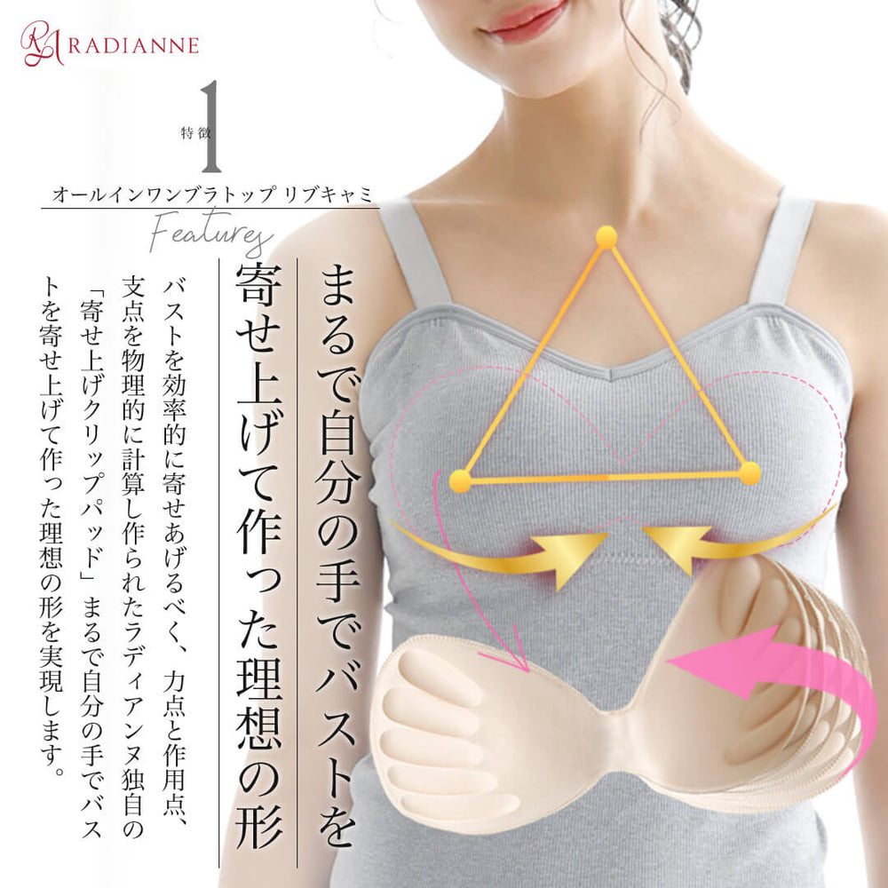 
                  
                    オールインワンブラトップ リブキャミ【10%OFF】3枚セット
                  
                